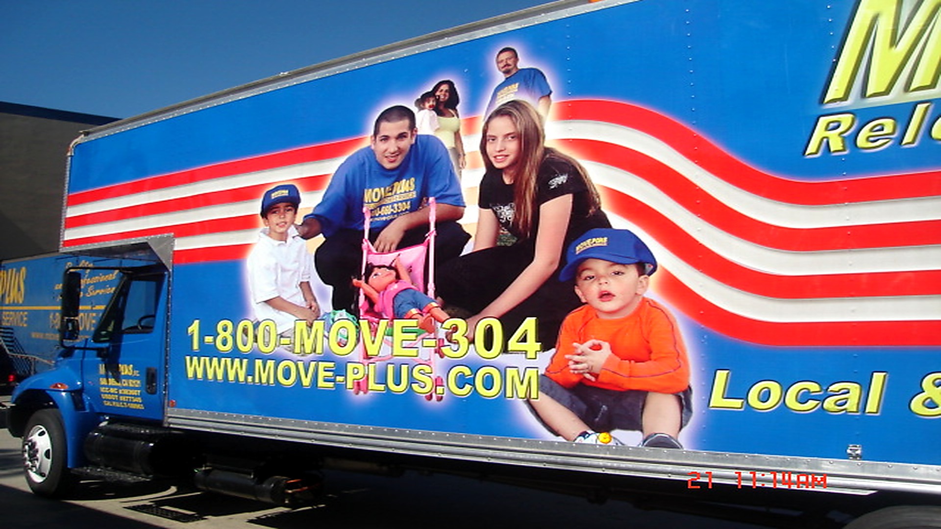 Move Plus truck side branding